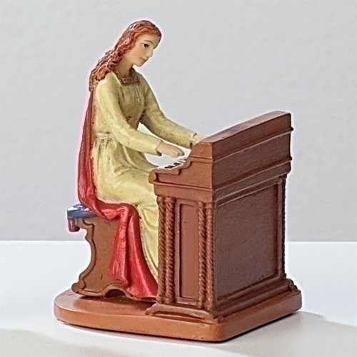 Church Supply Warehouse Roman, Inc. St. Cecilia Figure and Prayer Card * Sacrament Catholic