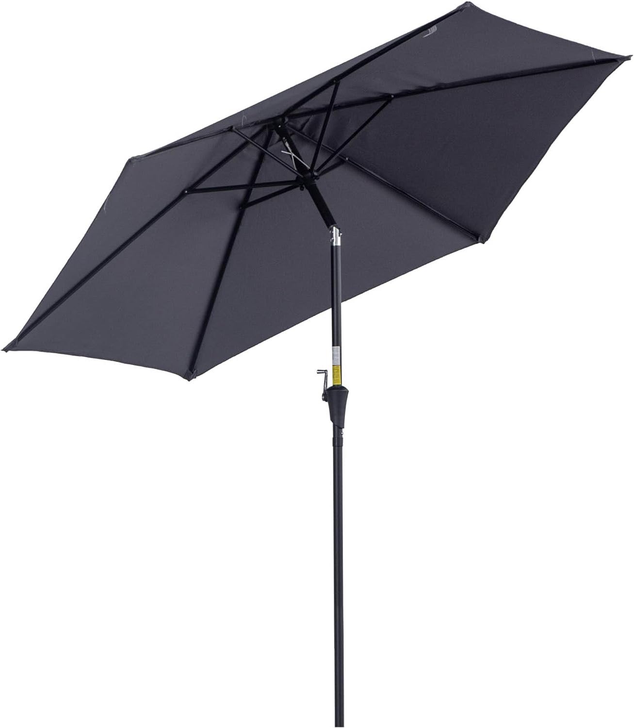 azorex Sombrilla Parasol Reclinable para Jardín Patio Terraza Playa Piscina con Manivela Protector UV Φ2.7x2.35m Aluminio