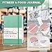 Food Journal & Workout Log Book: Daily Fitness Tracker & Food Diary with Calorie Counter | Exercise Planner Fitness Journal for Gym, Yoga, Weight Loss Goals | Workout Essentials for Women & Men, Green