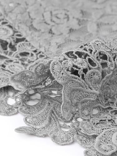 Image of Allegra K Floral Lace Shrugs for Women's Evening 3 /4 Sleeves Formal Elegant Bolero Cardigan