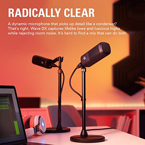 Elgato Wave DX with Cable - Dynamic XLR Microphone with 10ft/3m XLR Cable, Speech optimised for Podcasting, Streaming, Broadcasting, No Signal Booster Required, Works with Any Interface, PC/Mac - image 2