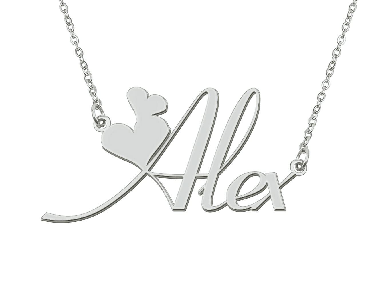 Aoloshow Personalized Name Necklace Bracelet Earrings - Custom Made Any Names Stainless Steel Jewelry for Womens Birthday Gift Christmas Gifts for Mom