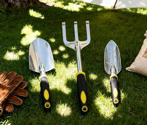 Set de Herramientas para Jardín 3 Piezas de Aluminio miniatura 7
