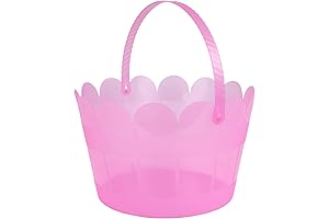 Ja’Cor Pink Plastic Scalloped Easter Bucket