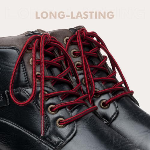 Image of Stepace 2 Pairs Round Heavy Duty Boot Laces for Hiking and Work Boots