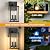 Dusk to Dawn Outdoor Lighting Fixtures Wall Mount, Outside Exterior Front Porch Lights for House, Sensor Wall Sconce Lantern Lamp, Waterproof Black Coach Lights for Garage Patio (2 Pack)
