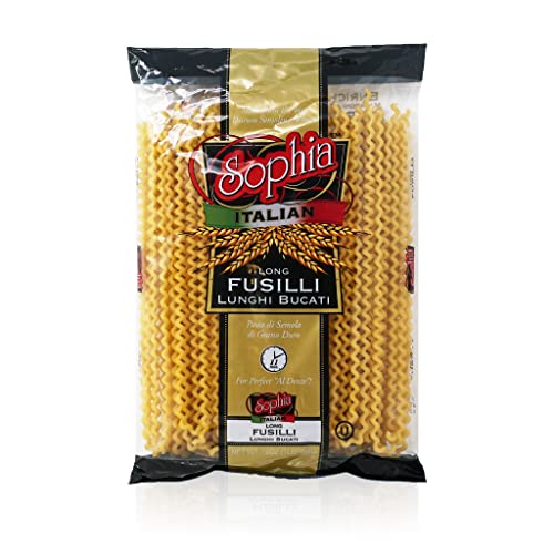 Sophia Pasta -Special Cut Long Fusilli 'Col Buco' 16oz Pack of 4