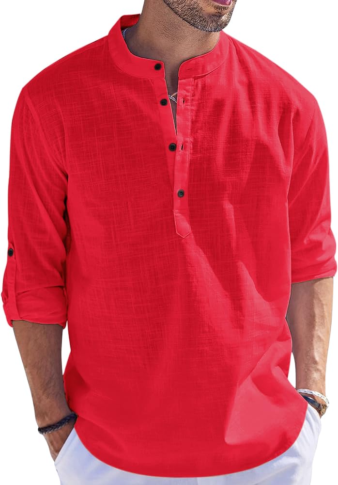Bellstone Mens Cotton Blend Solid Regular Kurta (KURTA1500_Single_RED_M (B0CG23XPRD) Amazon Price History, Amazon Price Tracker