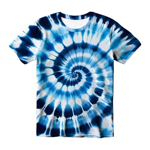 Image of Kids Tie Dye T-Shirt, Children Tie Dye Short Sleeve Tee Shirt for Kids