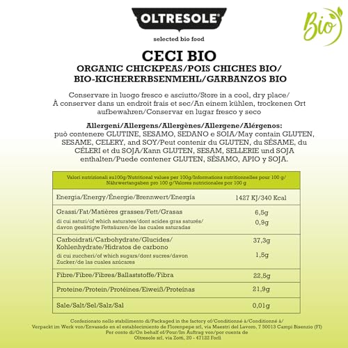 Oltresole - This organic 1 kg - Controlled organic dried vegetables, naturally gluten-free, ideal for preparing soups, salads, velvety, and other healthy recipes, family size