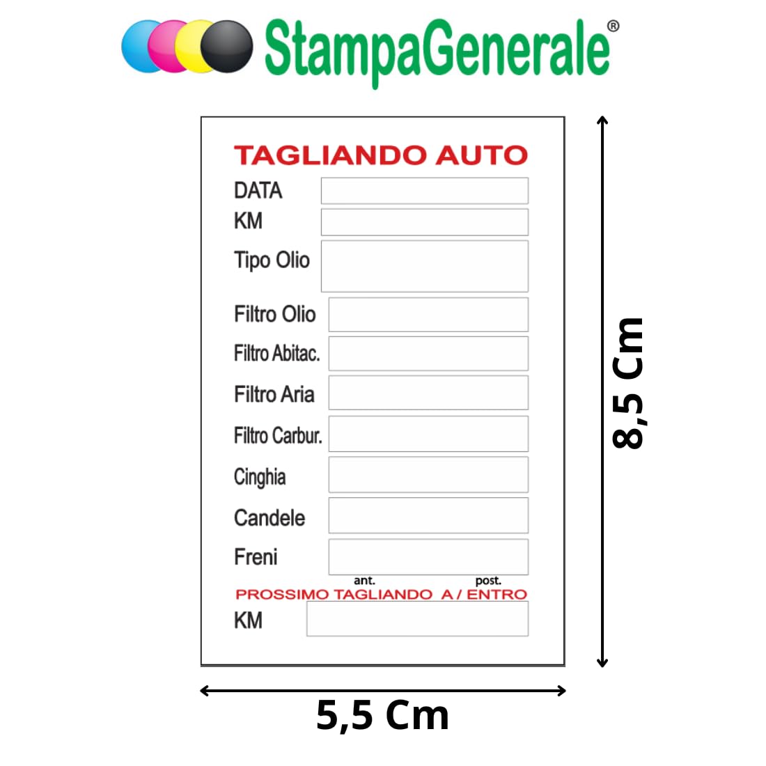 Etichette Adesive Per Tagliando Auto - 100 Pezzi 50x100mm, Impermeabili In PP - Foto 3