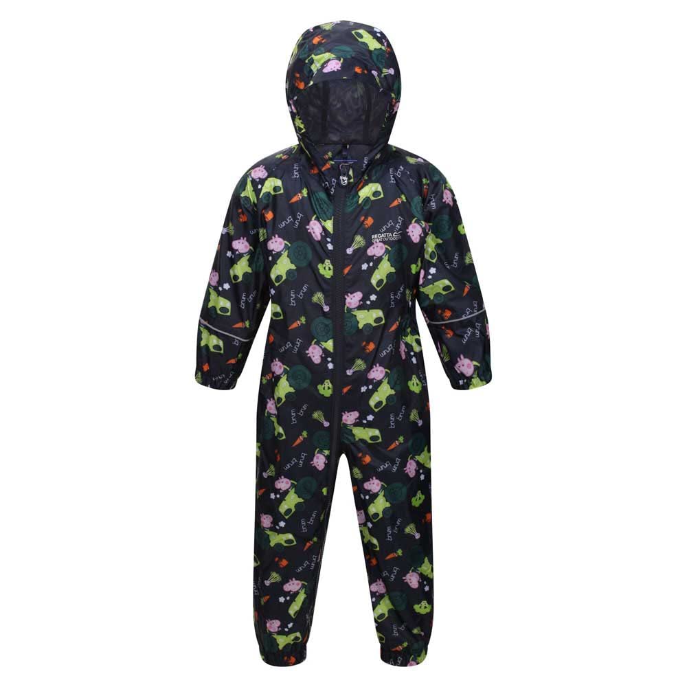 Regatta Peppa Pig 'Pobble' Waterproof Hooded Puddle Suit - Peppa Polka Dot