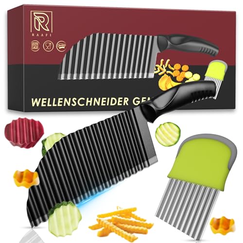 Scharfes Wellenschneider-Set für Gemüse, Obst & Pommes...