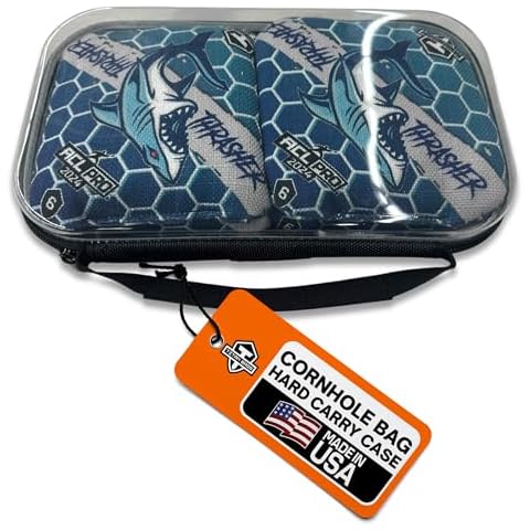 Titan Cornhole Bag Case - Portable Cornhole Carrying Case with Handles - Heavy Duty Holder for Cornhole Bags - Professional Cornhole Bag Carrier for Tournaments & Game Nights - Hard Shell, Black Cover