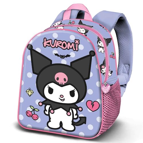 Hello Kitty Kuromi Rebel-Mochila 3D Elite, Malva, 25 x 30 cm, Capacidad 7 L