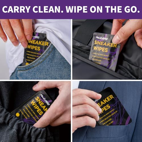 Henviro Shoe and Sneaker Cleaner Wipes - Shoe Cleaner, Shoe Cleaning Kit, Sneaker Cleaner, Shoe Cleaning Wipes, 30 Packs3
