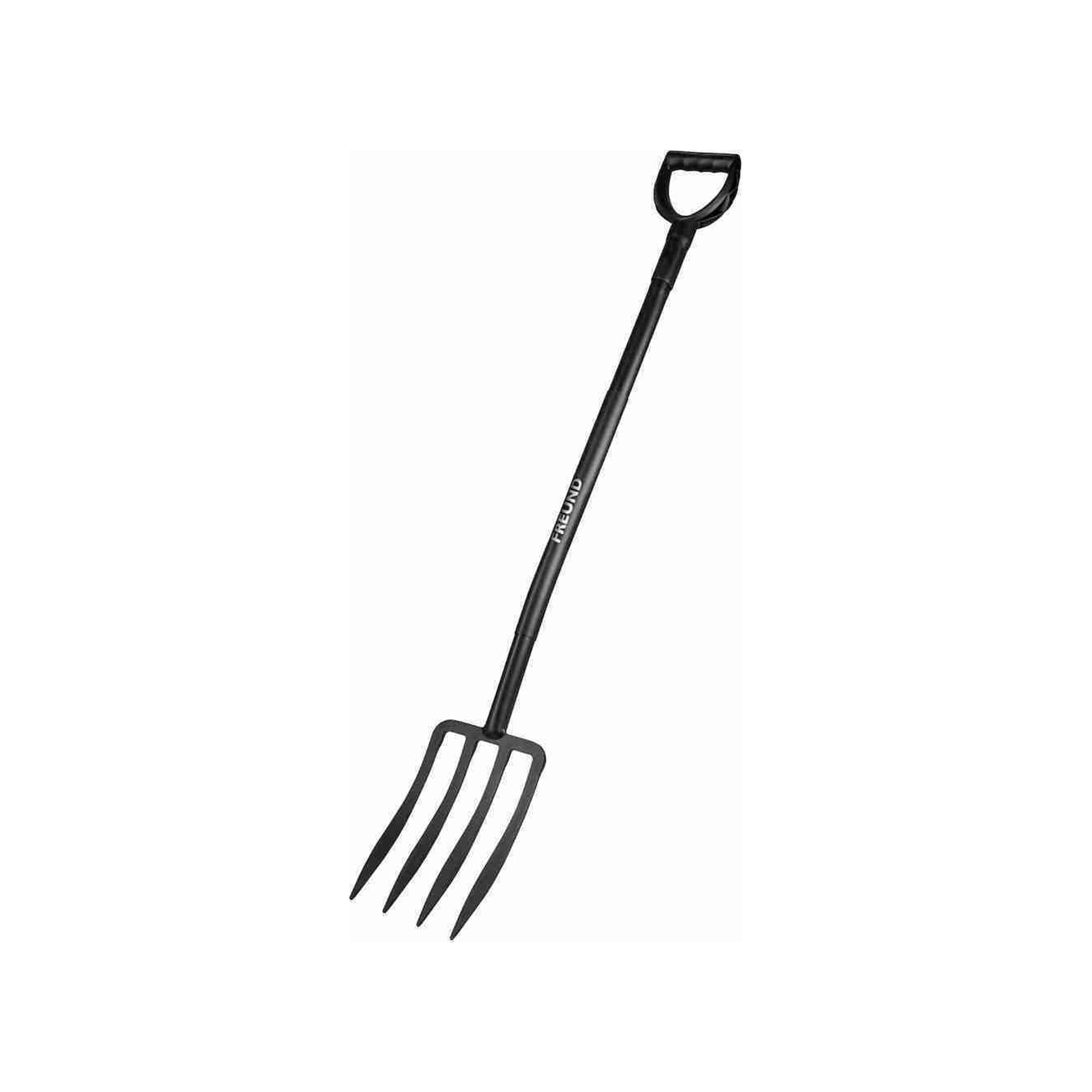 Freund Victoria 1261046 ERGOLINE 62040 - Horca (4 Dientes, 29 x 20 cm, púas de Lanza de 123 cm), Color Negro