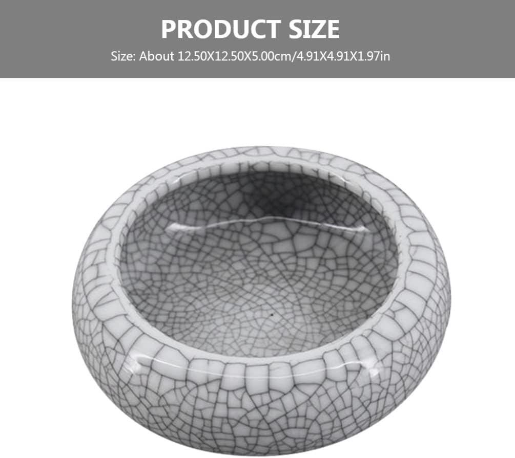 Ink Dish Chinese Ink Plate Ceramic Round Watercolor Pigment Trays Paint Pallet Vintage Color Mixing Tray Small Bowl Brush for Chinese Calligraphy Tool Multipurpose Tool