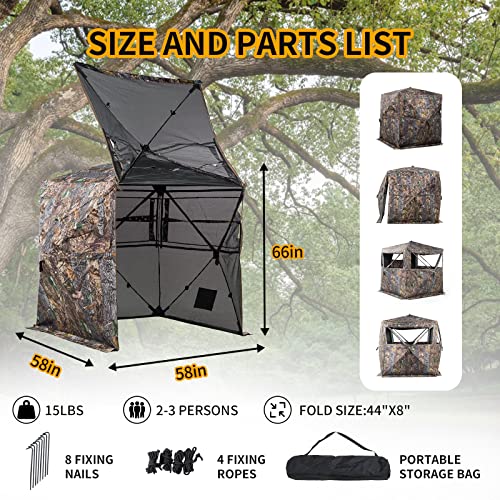 FUNHORUN 270/360 Degree Pop Up Hunting Blind