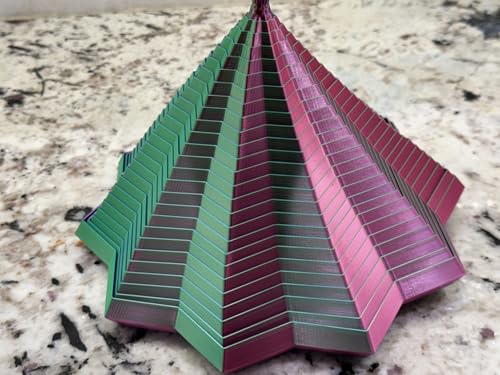 Image of Expanded Sensory Fidget Star with Handle - Visually Captivating and Satisfyingly Noisy! (Blue - Green - Purple, Extra Large)