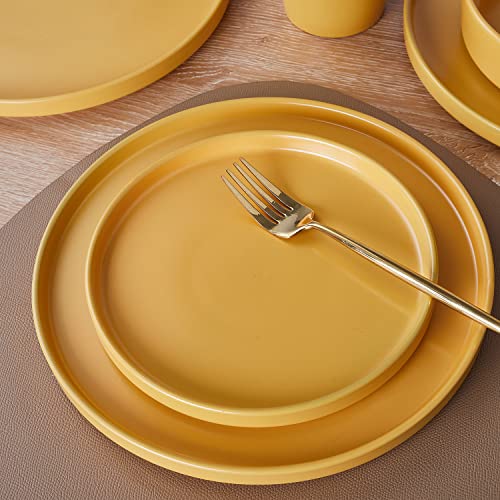 Image of Stone lain Cleo Stoneware Dinnerware Set, 16-Piece Service for 4, Yellow