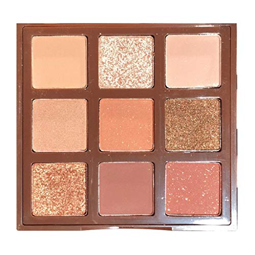 BKSYOFU Dulce tierno perla ojo sombra paleta 9 color brillo brillo maquillaje sombra de ojos polvo liso lote de cosméticos en polvo