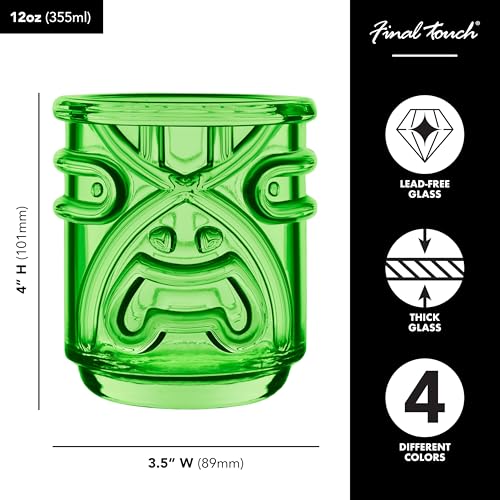Coffret de 4 verres à cocktail TIKI Final Touch une idée cadeau originale - 6