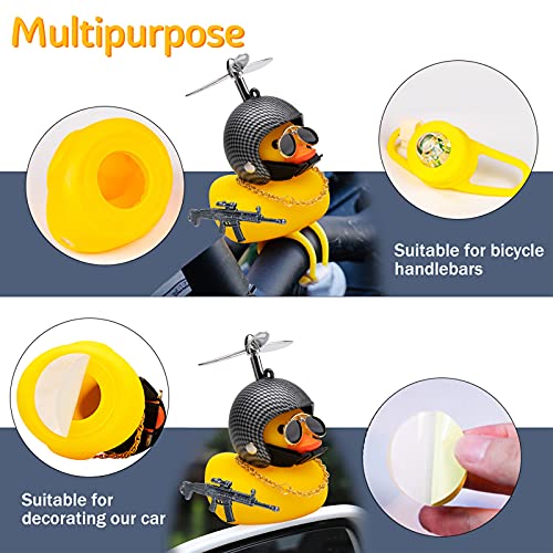 Image of wonuu Rubber Duck Car Ornaments, Squeeze Duck Dashboard Decorations Bicycle Decor for Cycling Motorcycle & Bicycle Accessories Decorations (Black and White Grid)
