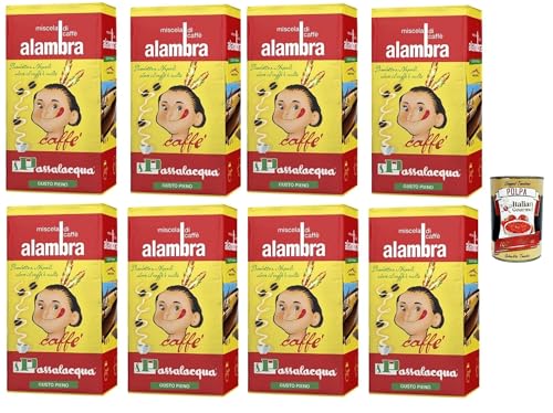 Café moulu italien Alambra Passalacqua cafetière moka lot 8x250g