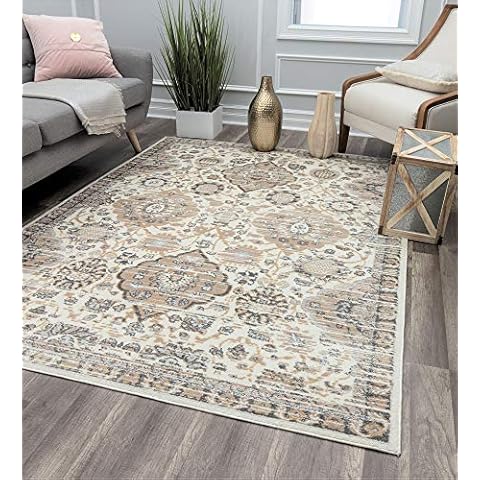 Rugs America LX50A Sugar Cookie Vintage Transitional Area Rug 9' x 12' Cover