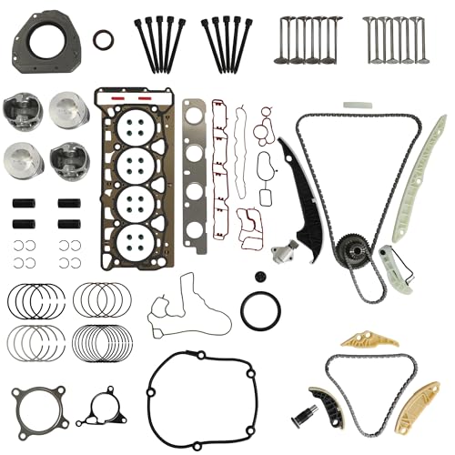 EA888 2.0L Engine Rebuild Kit Pistons Valves Timing Chain Gasket