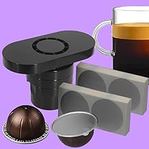 Reusable Vertuo Pods Tool Kit + 200 PCS Aluminum Foil Stickers for Nespresso Vertuoline Capsules, Perfect Solution to Reuse Vertuo Refillable Pods (Tool Kit + 200 PCS of Aluminum Lid Stickers)