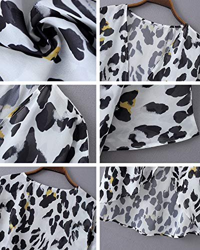 Image of Hibluco Women's Floral Kimono Cardigan Casual Chiffon Tops Loose Beach Cover Ups