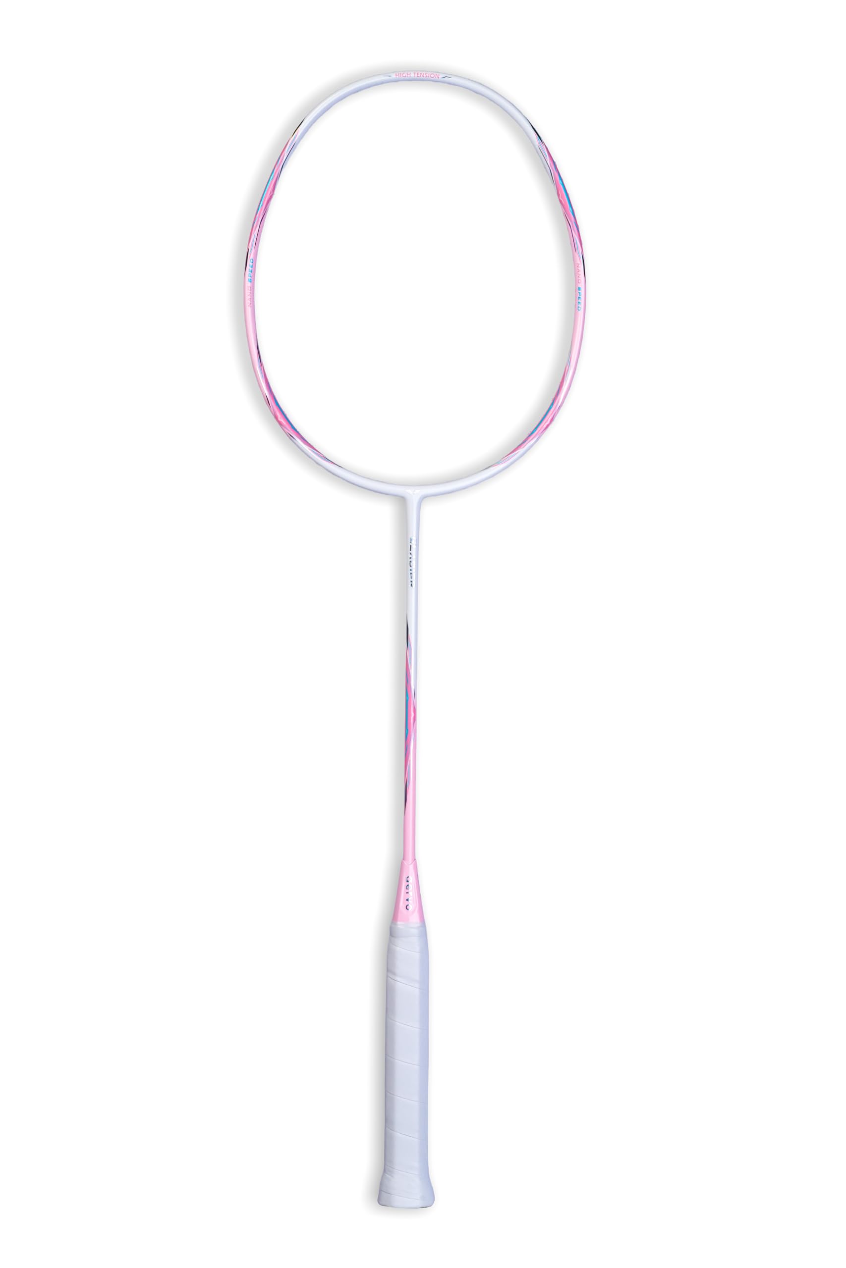 Glacier Pink Professional Badminton Racquet, White and Pink Design, Premium Performance Grade-picture-20