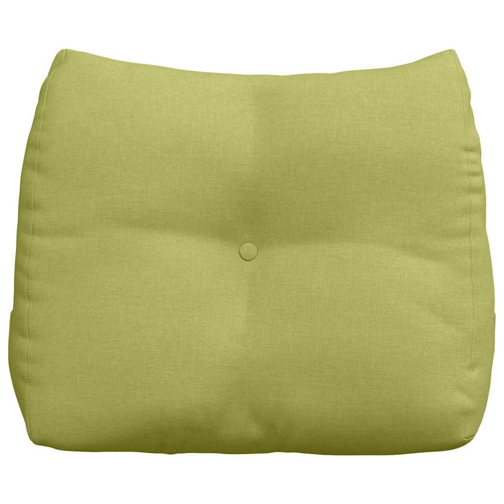 Poduszka na oparcie jasnozielona, 60 x 24 x 50 cm, aksamitna tkanina z zamkiem błyskawicznym, ergonomiczne wypełnienie poliestrowe do wnętrz, salonu, sypialni, jadalni