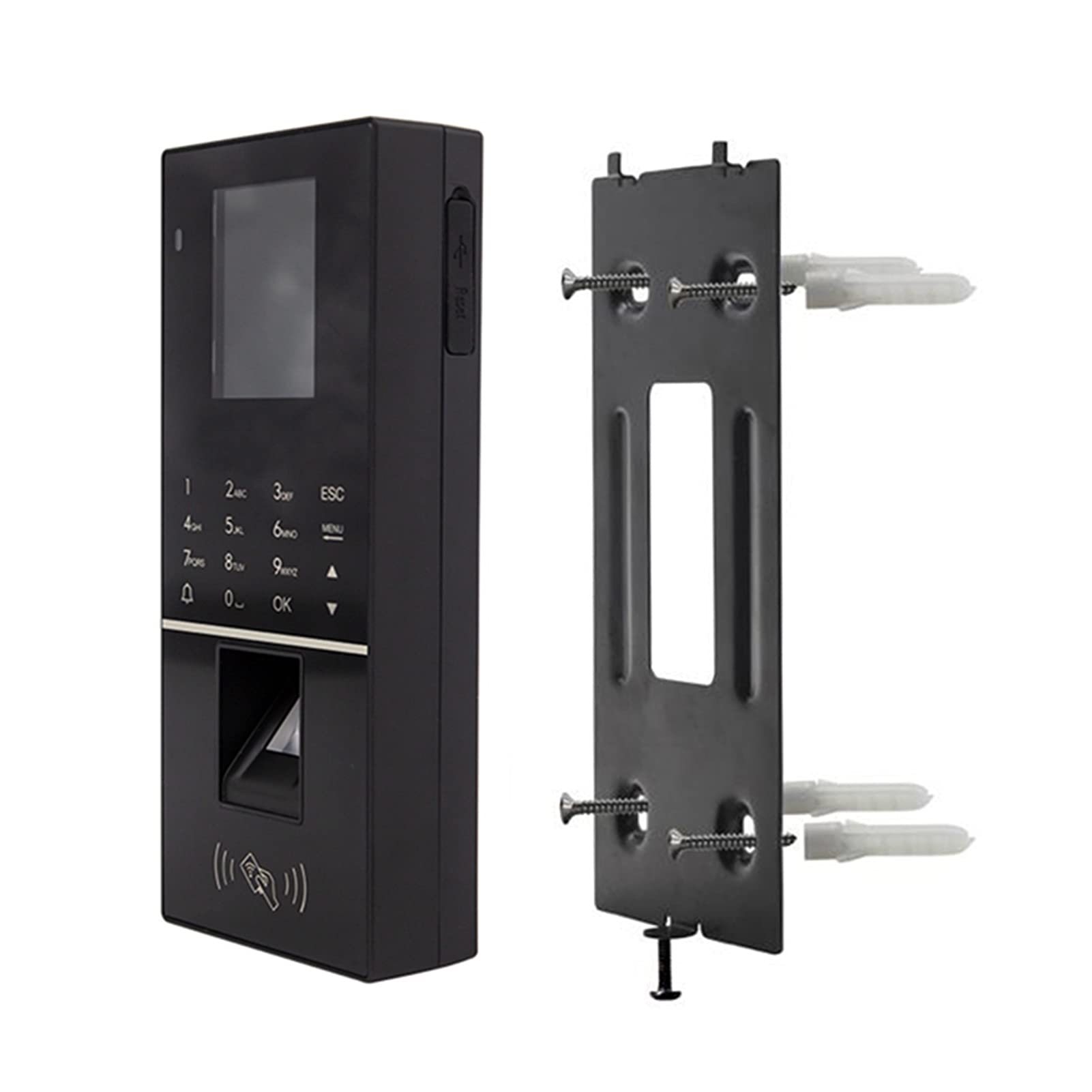 NJBVRS Biometric Employee Attendance Machine Time Attendance and Access Control Integrated Machine Swipe Card Password Access Control Machine Attendance Machine for Small Businesses and Offices