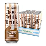 Barebells Protein Milk Drink Chocolate, 24g Protein, No Added Sugar, Smooth Ultra-Filtered Milk, 11.2 fl oz (330ml), 12 Pack
