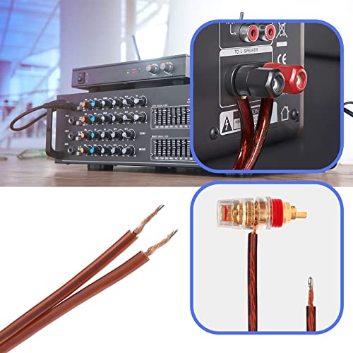 ECSiNG RCA to Speaker Wire Adapter Speaker Bare Wire to RCA Plug Adapter Connector RCA Cable Repair Speaker Cord for DVD Player Speaker Audio Video 16 AWG 2m - Image 2