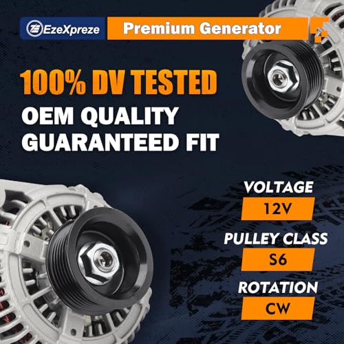 Image of Ezexpreze Alternator Replacement 13806 New for 98-03 Toyota Sienna 3.0 V6, 1998 2000 2001 2002 2003 98 99 00 01 02 03 270600A030 AND0181 40052051 27060-0A040 27060-0A040-84 27060-20090 27060-20090-84