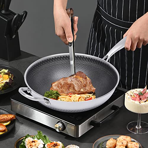 Wok de Acero Inoxidable con Tapa 12 Pulgadas miniatura 1