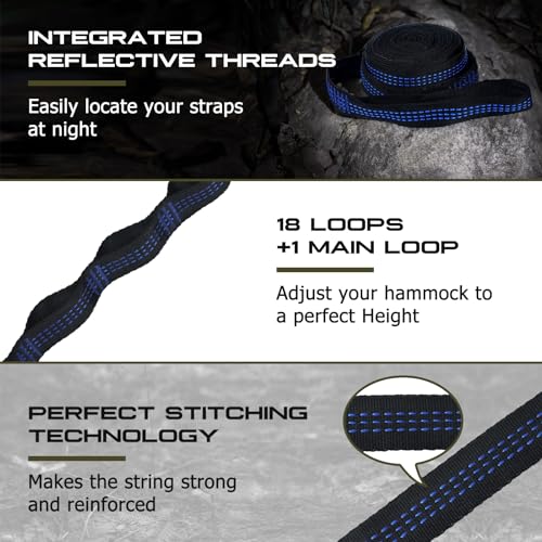 Image of Camping Hammock, Portable Hammocks with Mosquito Net,Lightweight Nylon Parachute Hammock with 10ft Tree Straps,Camping Gear Must Haves for Travel,Hiking,Backpacking,Beach,Patio-Plaid Camouflage