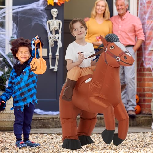 Disfraz Inflable de Caballo para Niños 7-10 Años miniatura 3