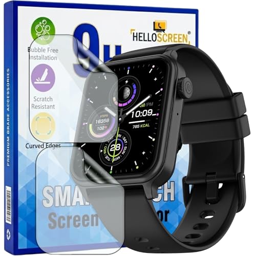 Image of 2-Pack Screen Protector for Noise Pulse Hyper 1.85 inch Smartwatch - Flexible TPU Screen Guard, HD Clear, Anti Scratch, Bubble Free, Full Coverage Film - Not Tempered Glass
