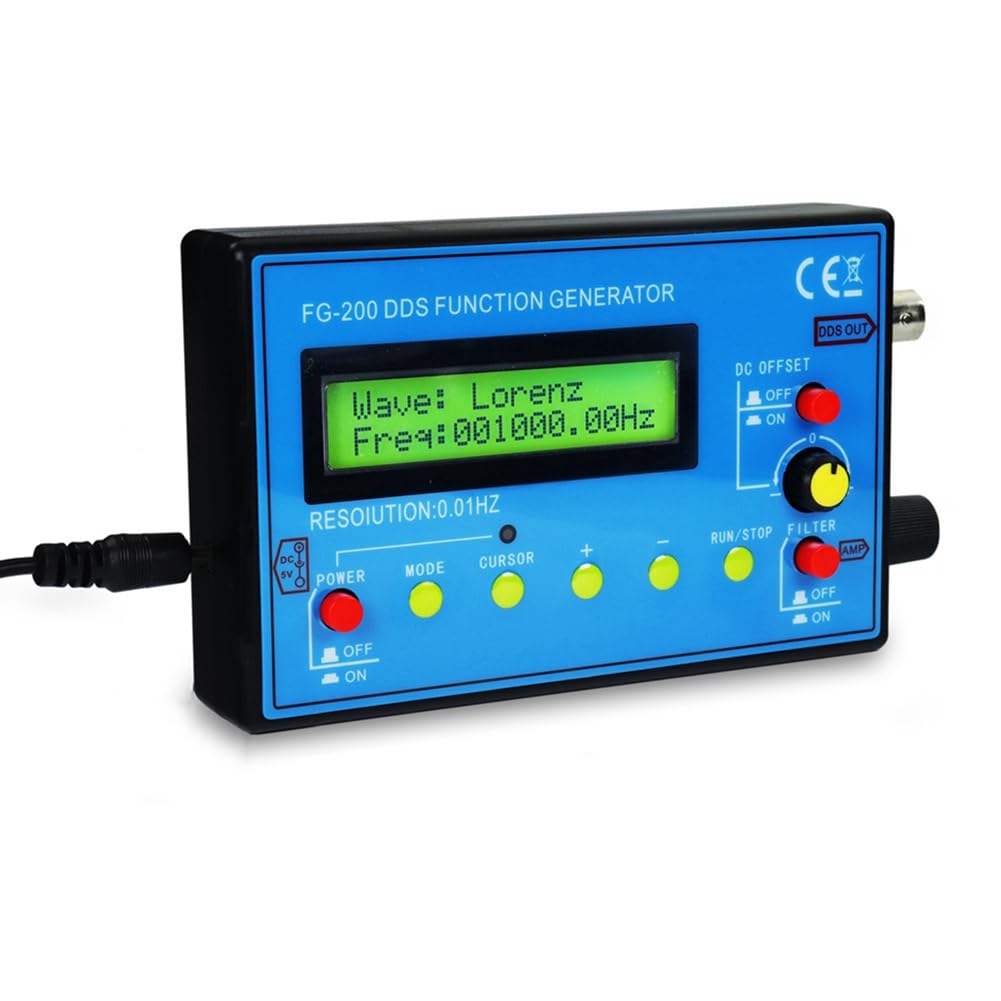 FG-200 DDS Fonction Générateur de Signal Compteur de Fréquence 0,01 Hz -500 KHz Module de Source de Signal Sinus + Carré + Forme D'Onde en Dents de Scie