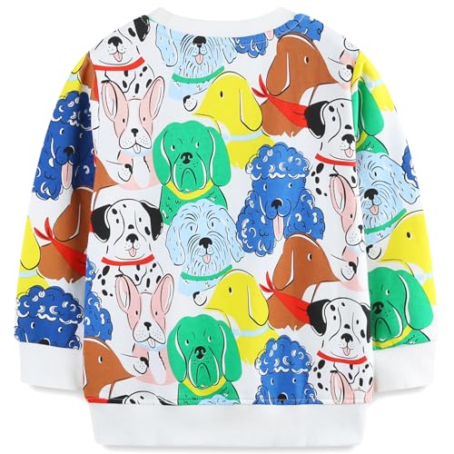 Image of Bumeex Girls Cotton Crewneck Cute Sweatshirts The Hedgehog and The Fox Pink 2-7T
