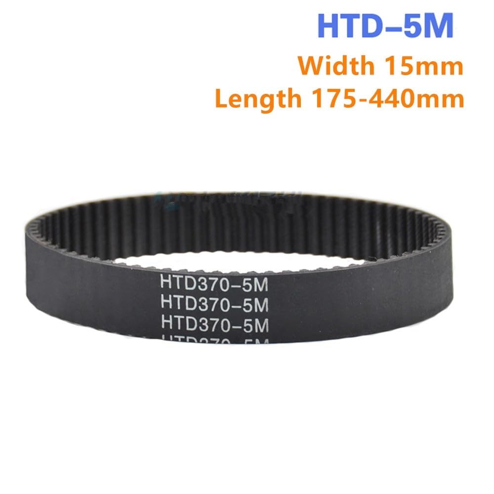 HTD 5M Cinghia dentata ad anello chiuso sincrona 175440 mm lunghezze 15 mm larghezza ideale per macchinari di precisione Trasmissione di potenza durevole e ad alte prestazioni.