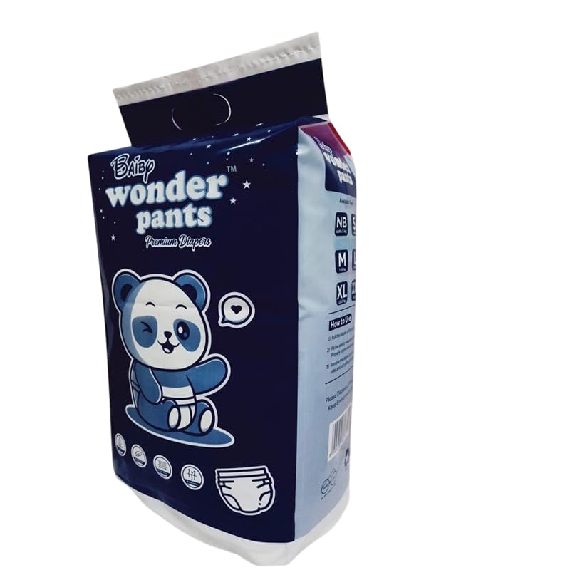 Baiby Wonder Pants Easy Dry Baby Diaper – Small Size – 50 Count – Disposable Diapers for Infants – Skin Essentials Baby Diapers for Boys and Girls – Suitable for Day and Night Use