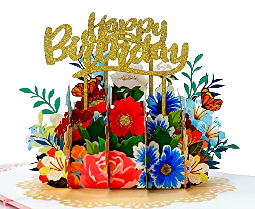3D Pop-Up Geburtstagskarte "Happy Birthday Mom" – Personalisiert Mit Umschlag & Grußkarte