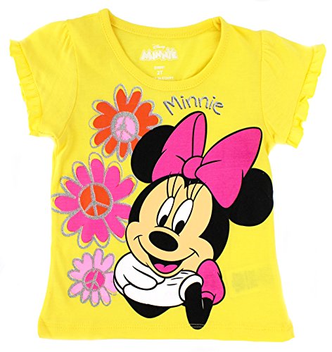 Disney Girls' Minnie Mouse Floral Short-Sleeve T-Shirt2