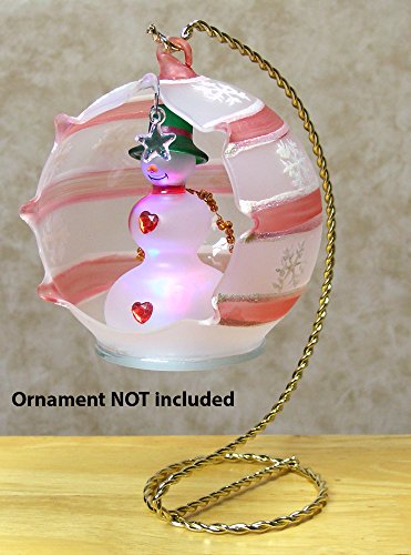 image for BANBERRY DESIGNS Ornament Stands - Set of 4 - Twisted Brass Metal - 7